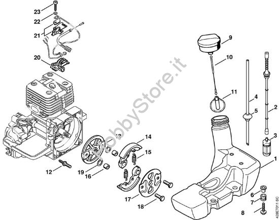 Serbatoio carburante, Raccordo BT 121 BT 121 brand Stihl